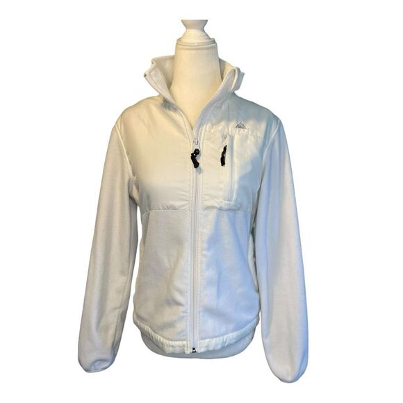 Snozu Fleece Jacket Winter White Knit Full Zip Long Sleeve Lightweight S - Picture 1 of 8
